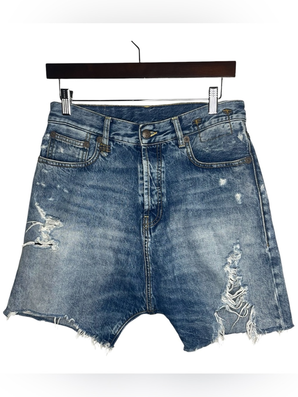 R13 Distressed Marky Drop Short in Bain Size 27 Streetwear Summer - Picture 3 of 13